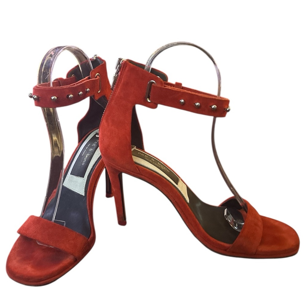 RAG & BONE Red Heels with Studded Strap